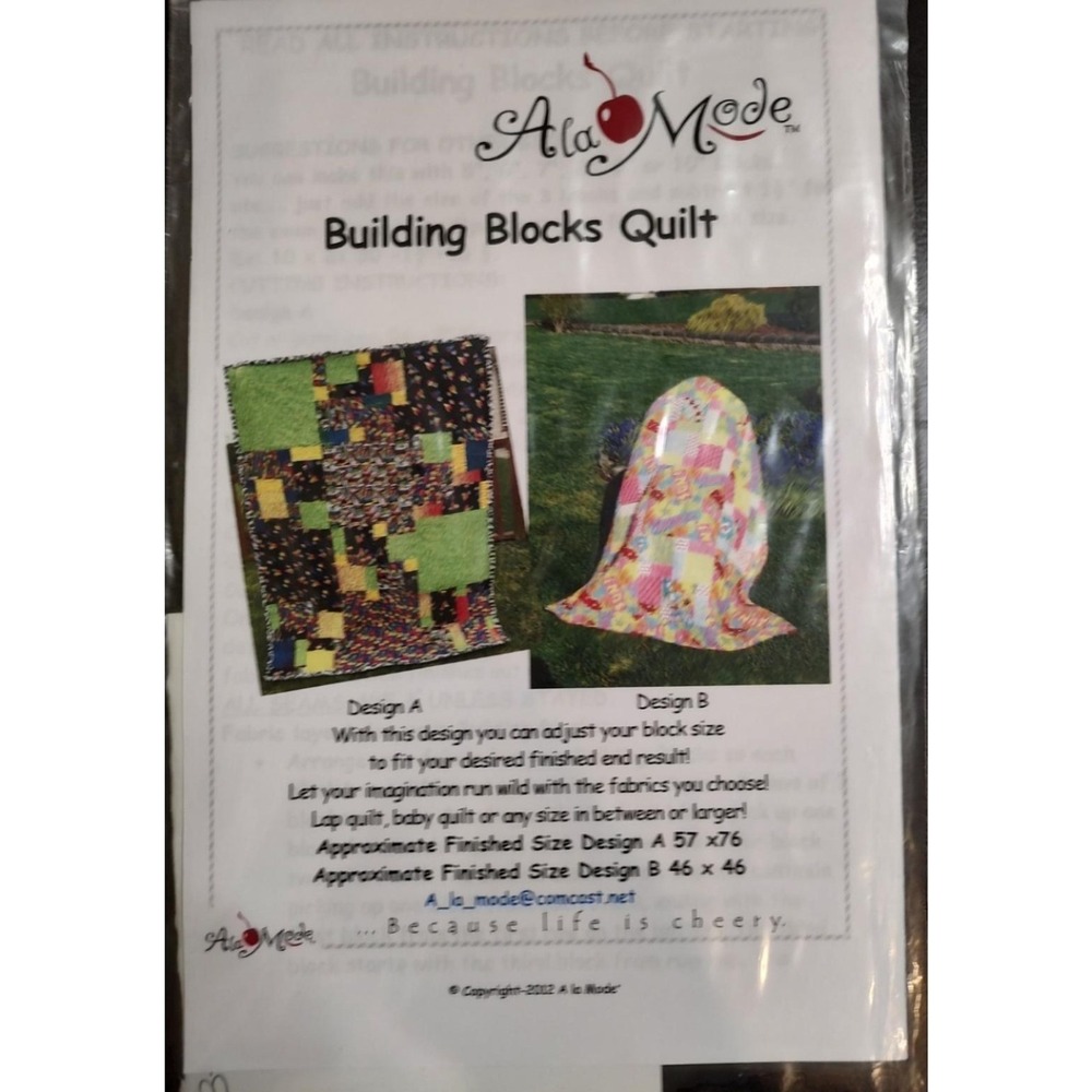 A la Mode Quilt Pattern Split And Swirl Charm Square Pattern P119